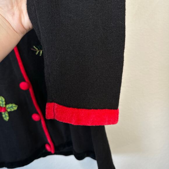 Vintage Christmas Sweater Bobbie Bell Holly Berry Cardinals Womens Size XL - Picture 9 of 9